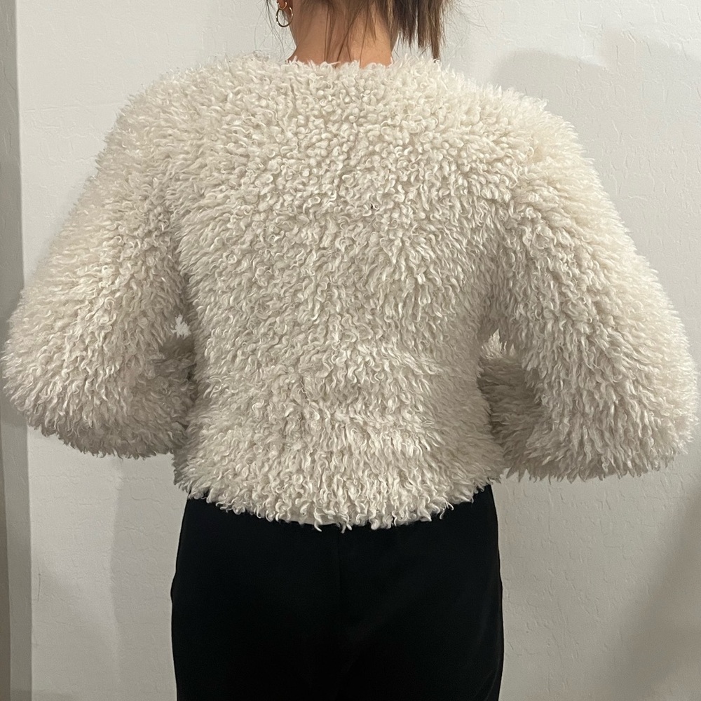 White Fuzzy Jacket - Picture 3 of 5
